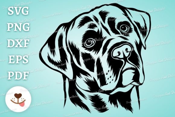 Cane Corso Dog Portrait Svg Png Cut File