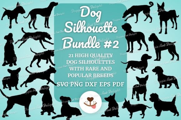 Dog Silhoeutte SVG Cut File Bunde 2