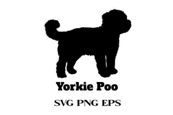 Yorkie Poo Dog Silhouette SVG: Real Embroidery Talk